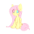 Size: 850x850 | Tagged: safe, artist:tolsticot, fluttershy, pegasus, pony, g4, animated, beanbrows, blushing, chest fluff, cute, eye clipping through hair, eyebrows, eyebrows visible through hair, eyelashes, featured image, female, folded wings, frame by frame, full body, gif, looking away, loop, mare, no pupils, shyabetes, simple background, sitting, solo, weapons-grade cute, white background, wings
