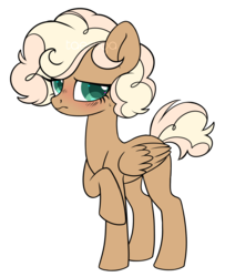 Size: 1810x2230 | Tagged: safe, artist:hawthornss, oc, oc only, oc:whipped dream, pony, blushing, cute, female, looking at you, mare, next generation, offspring, parent:cheese sandwich, parent:pinkie pie, raised hoof, simple background, solo, transparent background