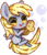 Size: 82x96 | Tagged: safe, artist:snow angel, derpy hooves, pony, g4, chibi, female, food, mare, muffin, pixel art, simple background, smiling, solo, transparent background