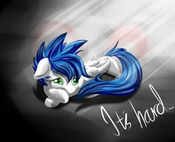 Size: 900x735 | Tagged: safe, artist:knifeh, oc, oc only, oc:nife, pegasus, pony, crying, solo