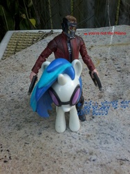 Size: 900x1200 | Tagged: safe, dj pon-3, vinyl scratch, g4, marvel, meme, merchandise, star-lord