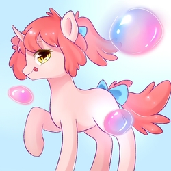Size: 800x800 | Tagged: safe, artist:leafywind, oc, oc only, oc:floretle, pony, unicorn, curved horn, horn, solo