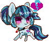 Size: 97x82 | Tagged: safe, artist:snow angel, sonata dusk, earth pony, pony, g4, chibi, equestria girls ponified, female, mare, pixel art, ponified, simple background, solo, transparent background