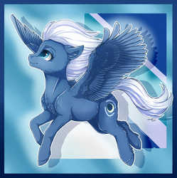 Size: 4271x4291 | Tagged: safe, artist:gaelledragons, night glider, pegasus, pony, g4, abstract background, absurd resolution, chest fluff, cute, ear fluff, female, floppy ears, fluffy, flying, lidded eyes, looking up, mare, shoulder fluff, smiling, solo, spread wings, unshorn fetlocks, wing fluff, wings