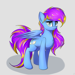 Size: 3000x3000 | Tagged: safe, artist:4clop, oc, oc only, oc:vortex dash, pegasus, pony, female, high res, mare, simple background, spread wings, wings