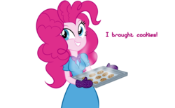 Size: 1300x800 | Tagged: dead source, safe, artist:wubcakeva, pinkie pie, equestria girls, g4, cookie, female, food, oven mitts, simple background, solo, transparent background