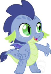 Size: 400x579 | Tagged: safe, alternate version, artist:tambelon, oc, oc only, oc:scorch, dragon, baby dragon, base used, offspring, parent:garble, parent:princess ember, parents:emble, simple background, solo, transparent background, watermark