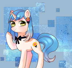Size: 800x750 | Tagged: safe, artist:leafywind, oc, oc only, pony, unicorn, abstract background, bowtie, female, mare, solo