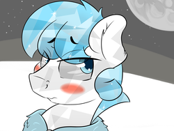 Size: 6400x4800 | Tagged: safe, artist:lurker, crystal pony, absurd resolution, blushing, looking away, male, solo, stallion