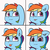 Size: 1500x1500 | Tagged: safe, artist:pabbley, rainbow dash, pegasus, pony, g4, 30 minute art challenge, :3, :p, closed mouth, cute, dashabetes, ear fluff, female, floppy ears, looking at you, looking up, loss (meme), loss edit, mare, meme, silly, silly pony, simple background, smiling, solo, tongue out, white background