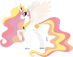 Size: 840x661 | Tagged: safe, artist:westrail642fan, princess celestia, alicorn, pony, g4, alternate universe, base used, concave belly, raised hoof, simple background, slender, stock vector, thin, transparent background