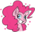 Size: 325x301 | Tagged: source needed, safe, artist:reiduran, pinkie pie, earth pony, pony, g4, bust, cute, diapinkes, ear fluff, female, grin, heart, looking at you, mare, portrait, simple background, smiling, solo, transparent background