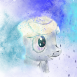 Size: 1067x1067 | Tagged: safe, artist:rupony, derpy hooves, pony, g4, female, snow, snowfall, snowflake, solo