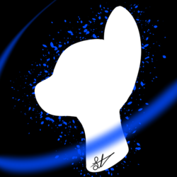 Size: 500x500 | Tagged: safe, monochrome, paint splatter, profile, profilepic, shooting star, signature, solo