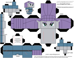 Size: 2979x2354 | Tagged: safe, artist:grapefruitface1, maud pie, equestria girls, g4, craft, cubeecraft, female, high res, implied minecraft, papercraft, printable, solo