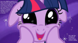 Size: 1280x704 | Tagged: safe, edit, edited screencap, editor:korora, screencap, twilight sparkle, g4, the crystal empire, adorkable, cropped, cute, dork, floppy ears, happy, implied shining armor, smiling, sparkles, squee, that pony sure does love books, twiabetes, wingding eyes