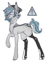 Size: 1123x1481 | Tagged: safe, artist:holoriot, oc, oc only, oc:winter beats, deer pony, earth pony, original species, pony, female, mare, raised hoof, simple background, solo, tongue out, transparent background