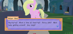 Size: 777x362 | Tagged: safe, pony, legends of equestria, 3d, cheering up, helper hoof, joke, solo