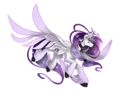 Size: 3681x3000 | Tagged: safe, artist:taiga-blackfield, oc, oc only, oc:moonlit mourning, pegasus, pony, choker, commission, high res, jewelry, necklace, simple background, solo, transparent background