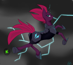 Size: 2766x2480 | Tagged: safe, artist:lacunah, tempest shadow, pony, unicorn, g4, my little pony: the movie, broken horn, female, high res, horn, magic, orb, solo, sparking horn