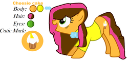 Size: 1492x724 | Tagged: safe, artist:twinklestar2006, oc, oc only, oc:cheesie cake, earth pony, pony, base used, offspring, parent:cheese sandwich, parent:pinkie pie, parents:cheesepie, solo
