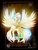 Size: 3161x4200 | Tagged: safe, artist:zidanemina, princess celestia, alicorn, pony, seraph, seraphicorn, g4, armor, crossover, female, high res, multiple wings, raised hoof, saint seiya, solo, spread wings, wings