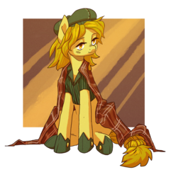 Size: 1904x1977 | Tagged: safe, artist:koviry, oc, oc only, oc:marigold, pony, clothes, female, mare, simple background, solo, transparent background
