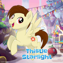 Size: 1080x1080 | Tagged: safe, oc, oc only, oc:thistle starlight, pegasus, pony, g4, my little pony: the movie, mlp movie pony maker, red eyes, solo