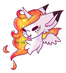Size: 1024x1117 | Tagged: safe, artist:kiara-kitten, oc, oc only, oc:burning flame, alicorn, pony, bust, female, mare, portrait, simple background, solo, tongue out, transparent background