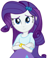 Size: 1672x2048 | Tagged: safe, artist:thebarsection, rarity, equestria girls, g4, clothes, crossed arms, cute, female, not a vector, simple background, skirt, smiling, solo, transparent background