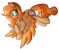 Size: 1770x1490 | Tagged: safe, artist:cutiepatootiee, oc, oc only, oc:teary eye, pegasus, pony, chest fluff, colored pupils, colored wings, female, mare, multicolored wings, simple background, smiling, solo, transparent background