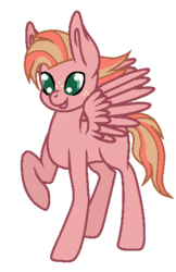 Size: 333x513 | Tagged: safe, artist:otakuchicky1, oc, oc only, offspring, parent:angel wings, parent:big macintosh, parents:angelmac, raised hoof, simple background, solo, transparent background