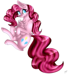Size: 5204x5600 | Tagged: safe, artist:cat-chai, pinkie pie, earth pony, pony, g4, absurd resolution, chest fluff, female, simple background, solo, transparent background