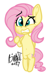 Size: 2136x3264 | Tagged: safe, artist:binkyt11, derpibooru exclusive, fluttershy, anthro, semi-anthro, g4, belly button, cute, faic, female, high res, medibang paint, nervous, shyabetes, simple background, solo, transparent background