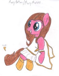 Size: 2550x3300 | Tagged: safe, artist:aridne, pony, dc comics, high res, mary marvel, ponified, solo, traditional art