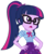 Size: 1699x2048 | Tagged: safe, artist:thebarsection, sci-twi, twilight sparkle, equestria girls, g4, my little pony equestria girls: better together, overpowered (equestria girls), clothes, female, geode of telekinesis, glasses, hand on hip, magical geodes, not a vector, open mouth, ponytail, simple background, skirt, solo, transparent background