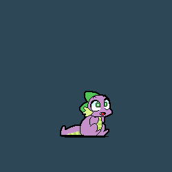 Size: 500x500 | Tagged: safe, artist:panyang-panyang, spike, dragon, animated, cute, gif, male, open mouth, pixel art, simple background, solo