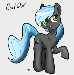 Size: 1612x1626 | Tagged: safe, artist:mt, oc, oc only, oc:coal dust, earth pony, pony, raised hoof, simple background, solo, white background
