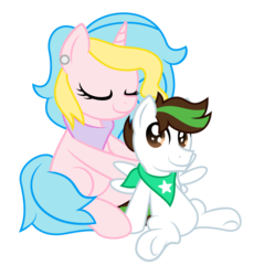 Size: 1600x1740 | Tagged: safe, artist:kibbie, oc, oc only, oc:kibbie, pegasus, pony, unicorn, colt, cute, male, neckerchief, simple background, transparent background