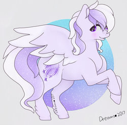 Size: 1024x1011 | Tagged: safe, artist:dreamcreationsink, oc, oc only, oc:starstorm slumber, pegasus, pony, female, mare, rearing, solo