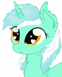 Size: 2060x2539 | Tagged: safe, artist:starstridepony, lyra heartstrings, g4, chest fluff, cute, ear fluff, female, fluffy, heart eyes, high res, legitimately amazing mspaint, lyrabetes, messy mane, ms paint, simple background, solo, white background, wingding eyes