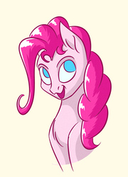 Size: 2094x2910 | Tagged: safe, artist:akweer, pinkie pie, g4, female, high res, simple background, smiling, solo, white background