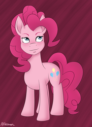 Size: 1300x1800 | Tagged: dead source, safe, artist:afterman, pinkie pie, g4, eyebrows, female, looking up, solo, standing