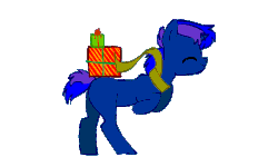 Size: 640x360 | Tagged: safe, artist:slideswitched, oc, oc only, animated, happy, present, running, simple background, transparent background, trotting