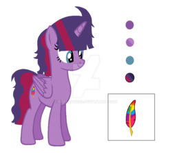 Size: 1024x912 | Tagged: safe, artist:kpeacock03, oc, oc only, oc:starry shield, g4, my little pony: the movie, magical lesbian spawn, offspring, parent:tempest shadow, parent:twilight sparkle, parents:tempestlight, solo, watermark