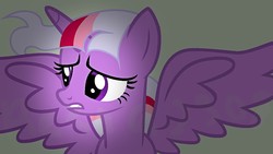 Size: 1280x720 | Tagged: safe, artist:reena2308, oc, oc only, oc:princess magic sparkle/shadow, g4, my little pony: the movie, magical lesbian spawn, offspring, parent:tempest shadow, parent:twilight sparkle, parents:tempestlight, solo