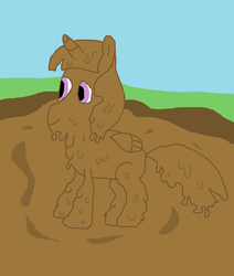 Size: 1420x1676 | Tagged: safe, artist:amateur-draw, twilight sparkle, alicorn, pony, g4, 1000 hours in ms paint, covered in mud, downvote bait, female, ms paint, mud, muddy, solo, twilight sparkle (alicorn), wet and messy