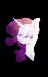 Size: 400x640 | Tagged: safe, artist:laps-sp, rarity, pony, g4, black background, bust, female, portrait, simple background, solo