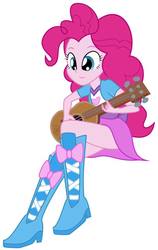 Size: 608x960 | Tagged: safe, pinkie pie, equestria girls, g4, female, guitar, simple background, solo
