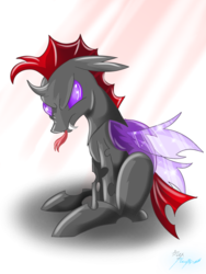 Size: 1536x2048 | Tagged: safe, artist:alexbluebird, pharynx, changeling, g4, to change a changeling, solo